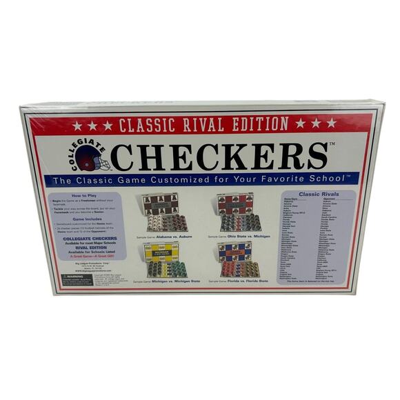 NEW SEALED VINTAGE UCLA Bruins vs. USC Trojans Checkers Board Game Rival Ed 1994 - Picture 2 of 2